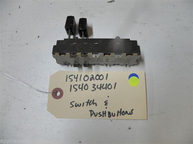 TAPPAN FRIGIDIARE DISHWASHER 154102001 154034401 PUSH BUTTON SWITCH USED PART TAPPAN FRIGIDIARE DISHWASHER 154102001 154034401 PUSH BUTTON SWITCH USED PART